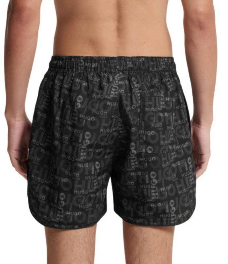 Hugo Boss Rik Graphic Print 4.7#double; Inseam All-Over Print Drawstring Pull-On Swim Trunks