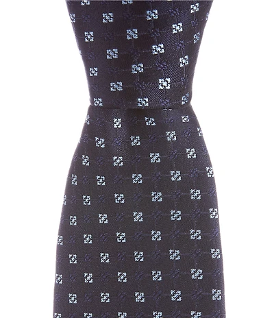 Hugo Boss Shadow Box Jacquard 2.95#double; Silk Blend Tie
