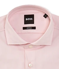 Hugo Boss Sharp Fit Easy Iron Spread Collar Solid Twill Dress Shirt