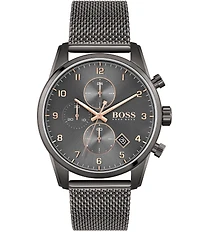 Hugo Boss Skyliner Grey Mesh Bracelet Watch