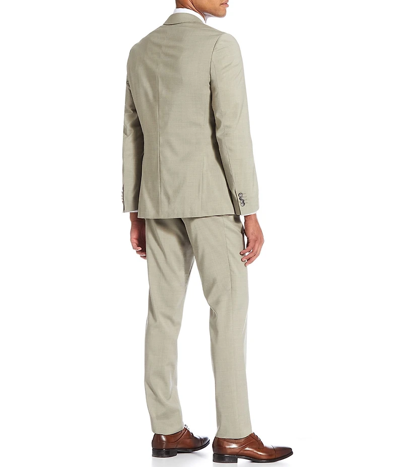 Hugo Boss Slim Fit Flat Front Melange 2-Piece Suit