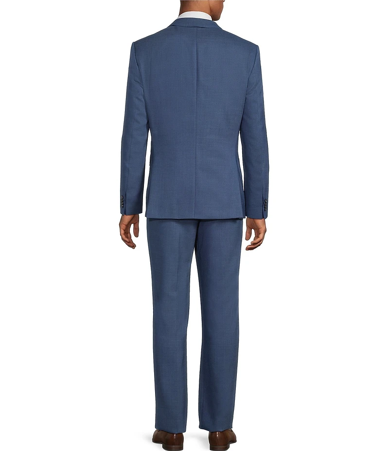 Hugo Boss Slim Fit Flat Front Micro Pattern Suit
