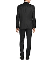 Hugo Boss Slim Fit Flat Front Notch Lapel Solid Pattern 2-Piece Suit