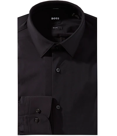 Hugo Boss Slim Fit Performance Spread Collar Solid Dress Shirt