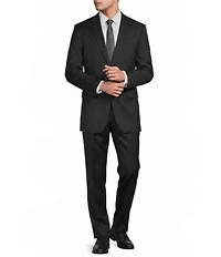Hugo Boss Slim Fit Solid Flat Front 2-Piece Suit