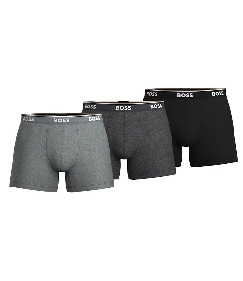 Hugo Boss Solid Regular Boxer Briefs 3-Pack