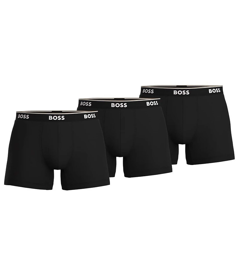 Hugo Boss Solid Regular Boxer Briefs 3-Pack