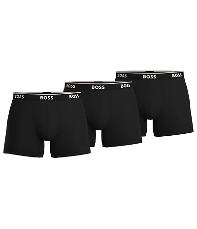 Hugo Boss Solid Regular Boxer Briefs 3-Pack