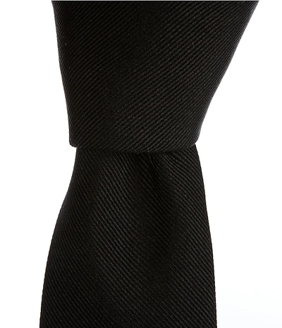 Hugo Boss Solid Jacquard 2.36#double; Silk Blend Tie