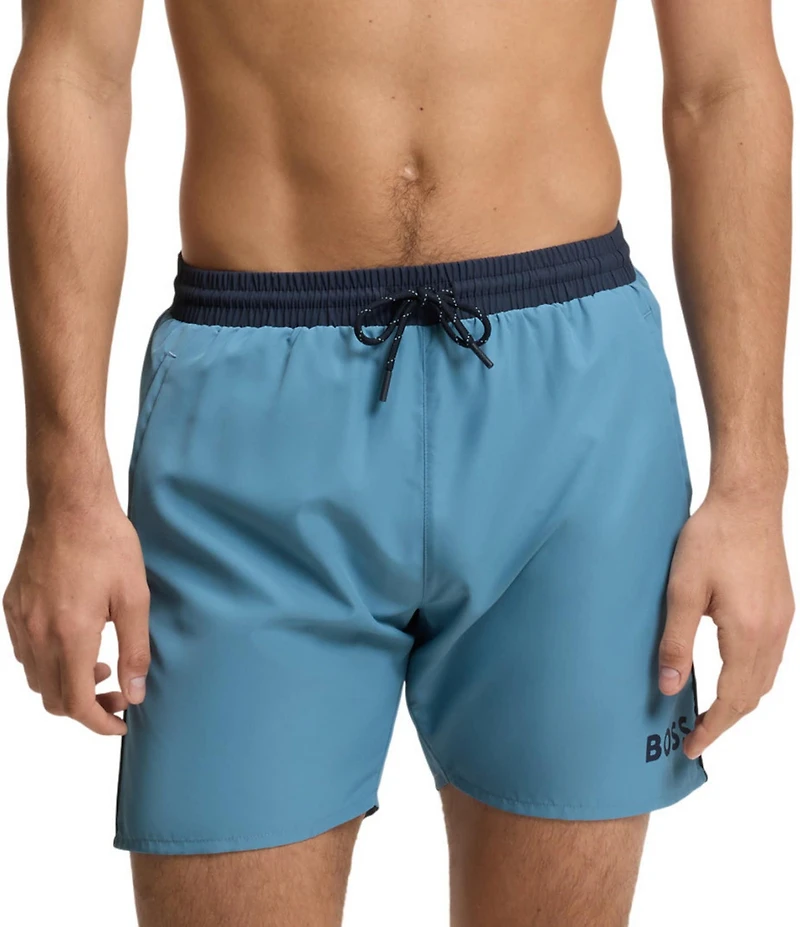 Hugo Boss Starfish 5.91#double; Inseam Swim Trunks