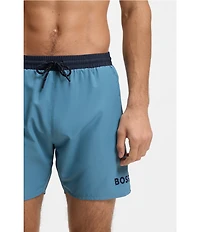 Hugo Boss Starfish 5.91#double; Inseam Swim Trunks