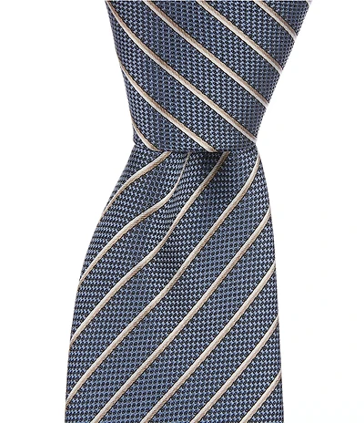 Hugo Boss Striped 2.9#double; Silk Blend Tie