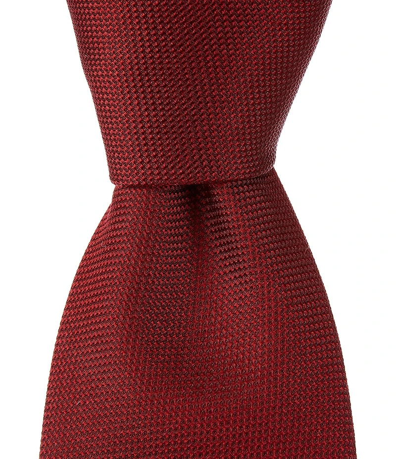 Hugo Boss Solid Textured 2.95#double; Silk Tie