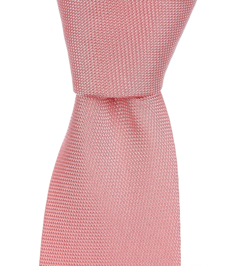 Hugo Boss Solid Textured 2.95#double; Silk Tie