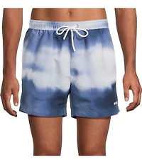 Hugo Boss Two Tone Print 5#double; Inseam Swim Trunks