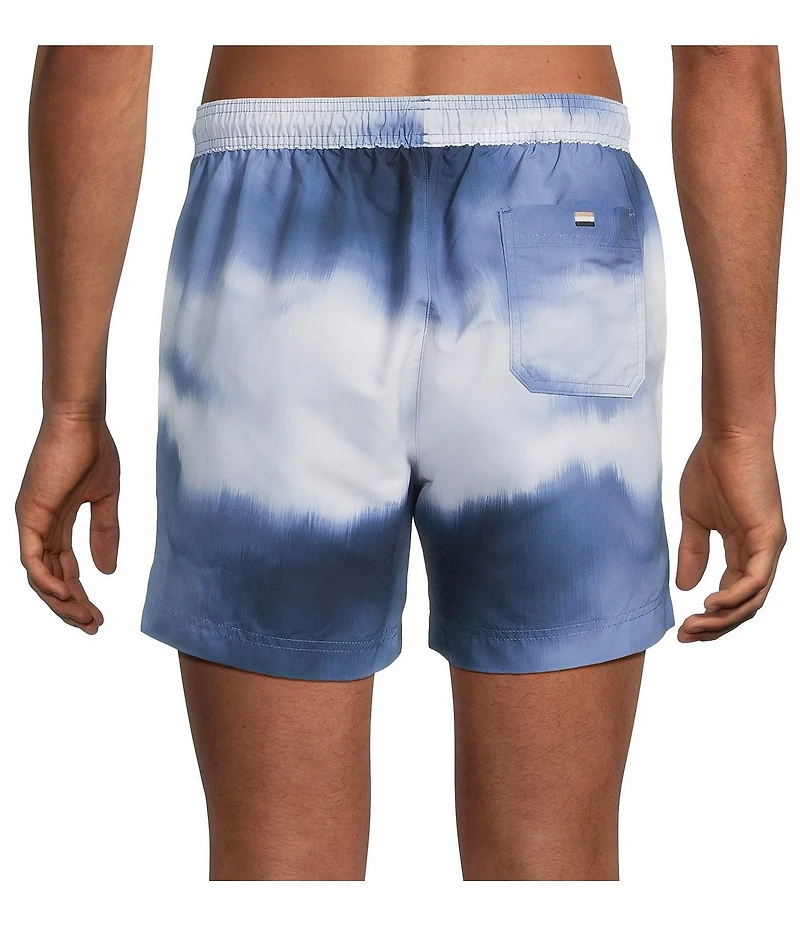 Hugo Boss Two Tone Print 5#double; Inseam Swim Trunks