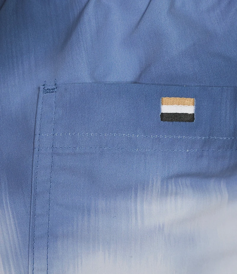 Hugo Boss Two Tone Print 5#double; Inseam Swim Trunks