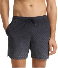 Hugo Boss Vale Printed 6#double; Inseam Drawstring Swim Trunks