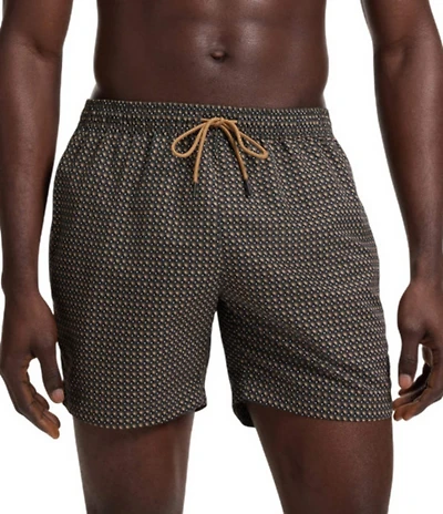 Hugo Boss Vibe Mini-Pattern 5.1#double; Inseam Swim Trunks