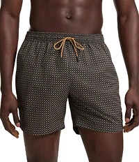 Hugo Boss Vibe Mini-Pattern 5.1#double; Inseam Swim Trunks