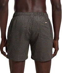 Hugo Boss Vibe Mini-Pattern 5.1#double; Inseam Swim Trunks