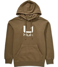 Huk Barb U Long Sleeve Brushed Back Fleece Hoodie