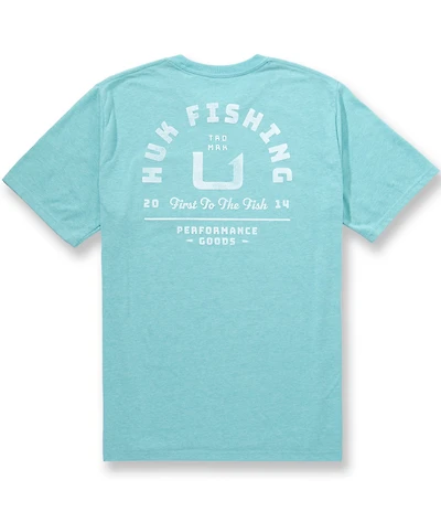 Huk Fishing Crew Neck Short Sleeve Graphic Pocket T-Shirt