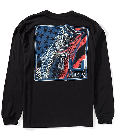 Huk Freshwater Icon Long Sleeve Performance Blend T-Shirt