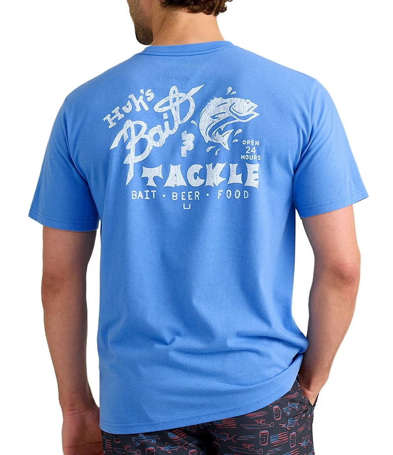 Huk Huk's Bait And Tackle Crew Neck Short Sleeve T-Shirt