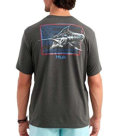 Huk KC Americana Fish Short Sleeve Performance T-Shirt