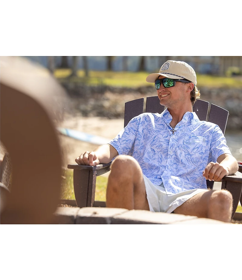 Huk Kona Printed Short Sleeve Woven Shirt