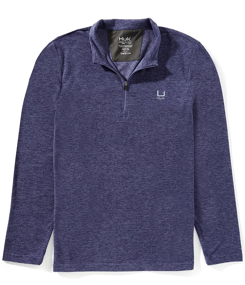 Huk Leward Long Sleeve Solid 1/4 Zip Lightweight Fleece Hoodie