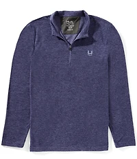 Huk Leward Long Sleeve Solid 1/4 Zip Lightweight Fleece Hoodie