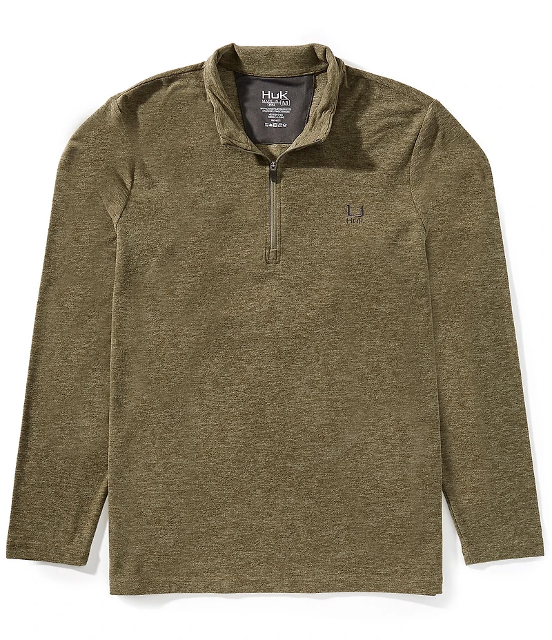Huk Leward Long Sleeve Solid 1/4 Zip Lightweight Fleece Hoodie
