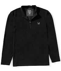 Huk Leward Long Sleeve Solid 1/4 Zip Lightweight Fleece Hoodie