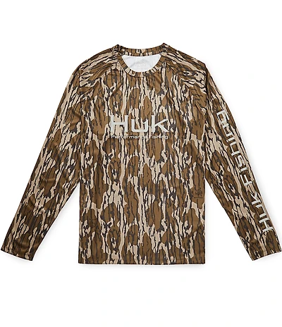 Huk Pursuit Mossy Oak® Ripline Camouflage Printed Raglan Sleeve T-Shirt