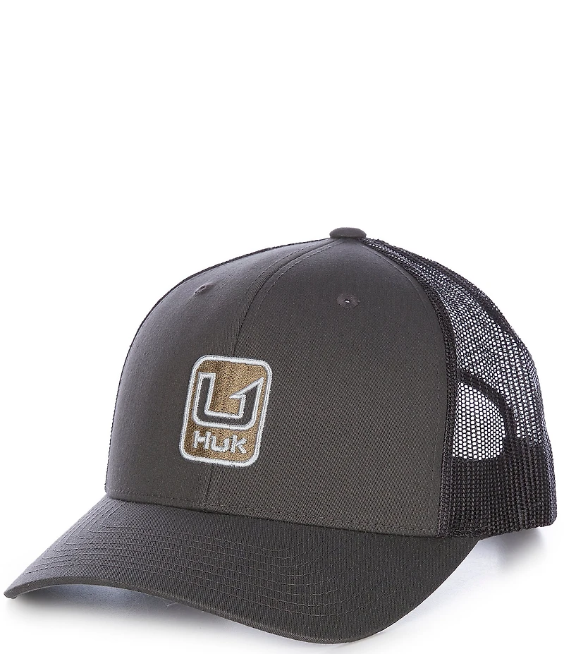 Huk Stacked #double;U#double; Trucker Hat