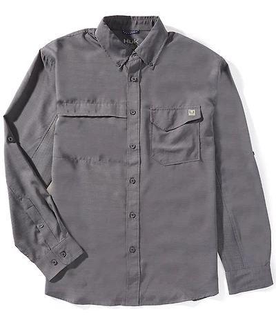 Huk Tide Point Heather Long Sleeve Ripstop Shirt