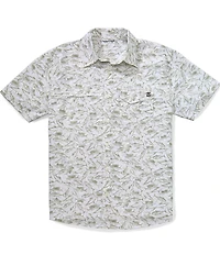 Huk Tide Point KC Printed Short Sleeve Button Down Shirt