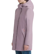 Hunter Acacia Rubberized Hooded 2-Way Zip Front Waterproof Rain Jacket