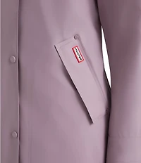 Hunter Acacia Rubberized Hooded 2-Way Zip Front Waterproof Rain Jacket