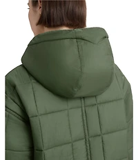 Hunter Camille Soft Sheered Crinkle Hooded Adjustable Drawstring Hem Zip Front Jacket