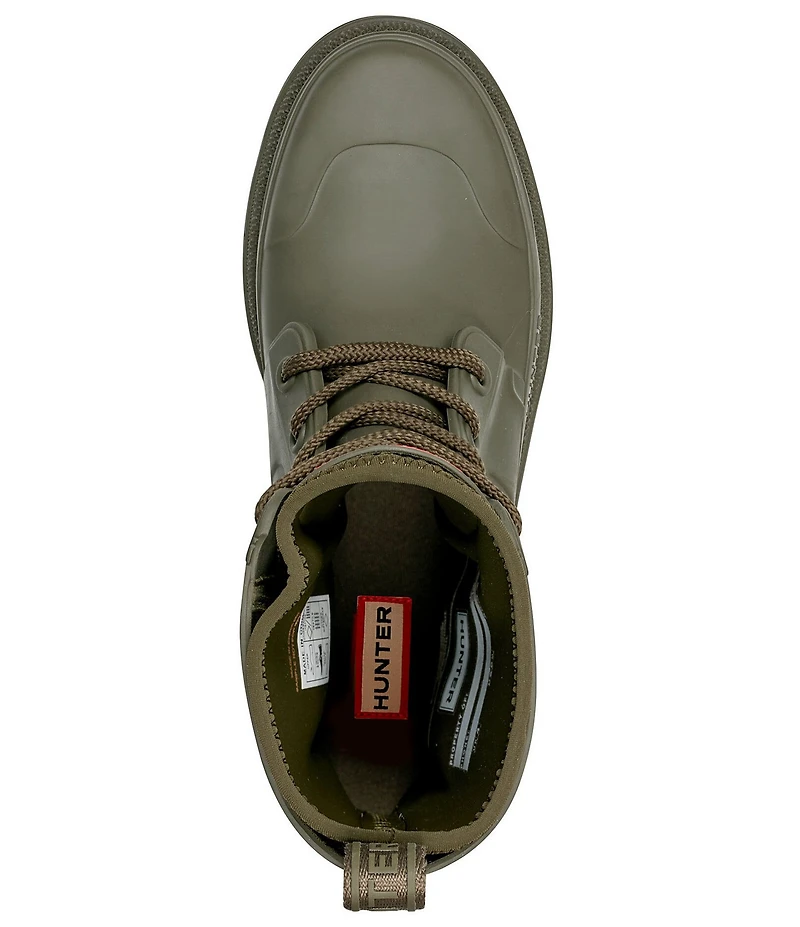 Hunter Diana Lace Up Combat Rain Booties