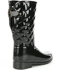 Hunter Refined Gloss Quilted Waterproof Boots