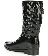 Hunter Refined Gloss Quilted Waterproof Boots