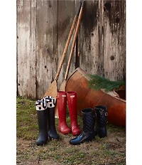 Hunter Refined Gloss Quilted Waterproof Boots