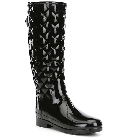 Hunter Tall Refined Quilted Gloss Rain Boots