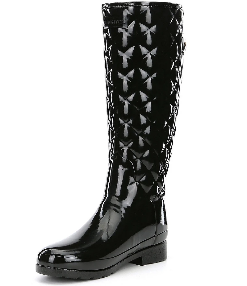 Hunter Tall Refined Quilted Gloss Rain Boots