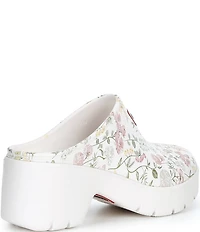 Hunter Women's Anika Water-Resistant Floral Platform Block Heel Clogs