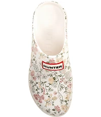 Hunter Women's Anika Water-Resistant Floral Platform Block Heel Clogs